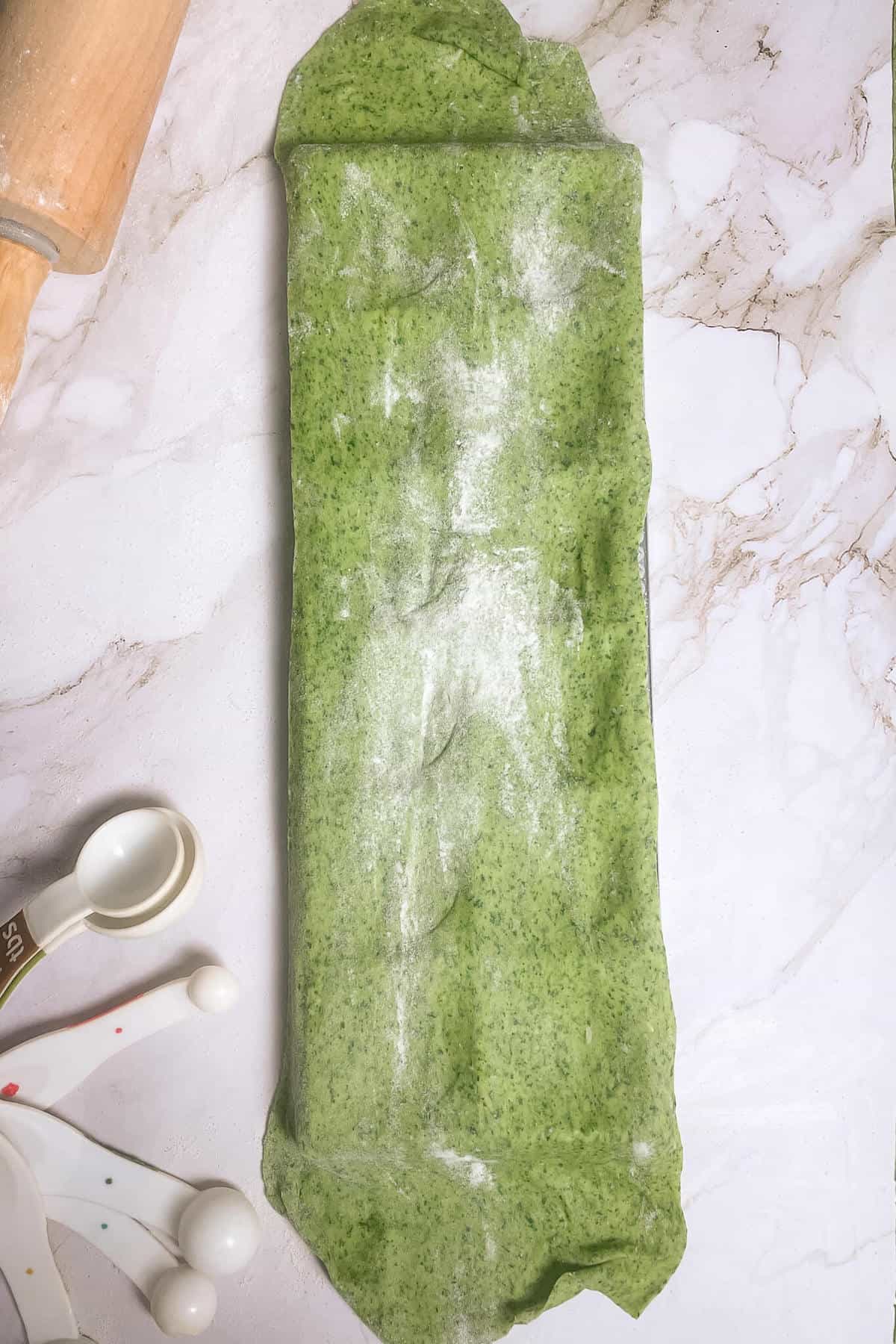 green ravioli making process  