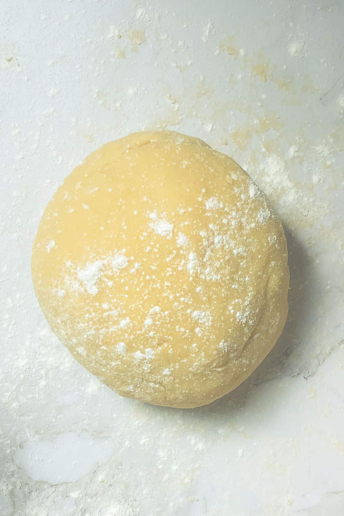 pasta dough ball on counter