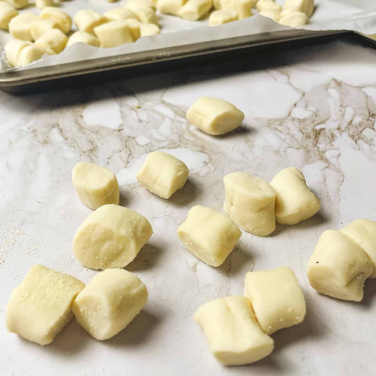 ricotta gnocchi on counter