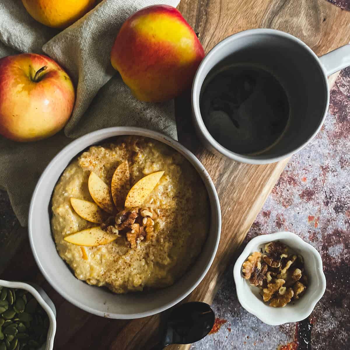 breakfast polenta in a bowl