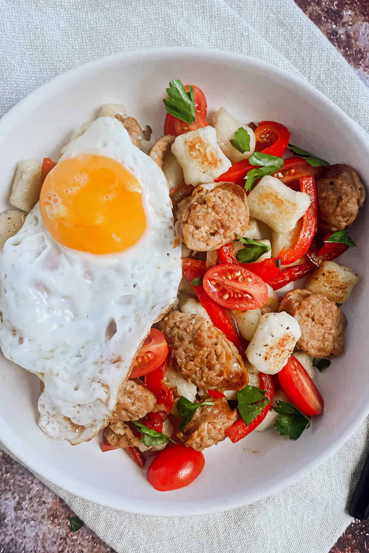 gnocchi breakfast bowl